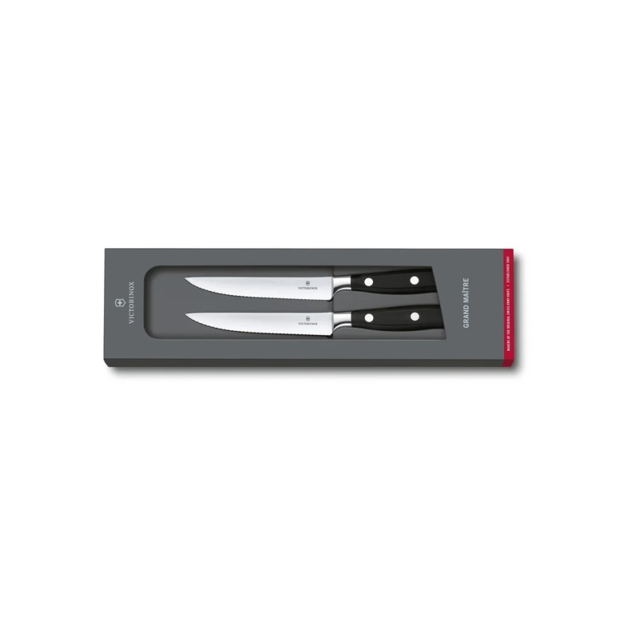 Victorinox - GRAND MAITRE steakinugade komplekt, 12 cm, 2 tk, must