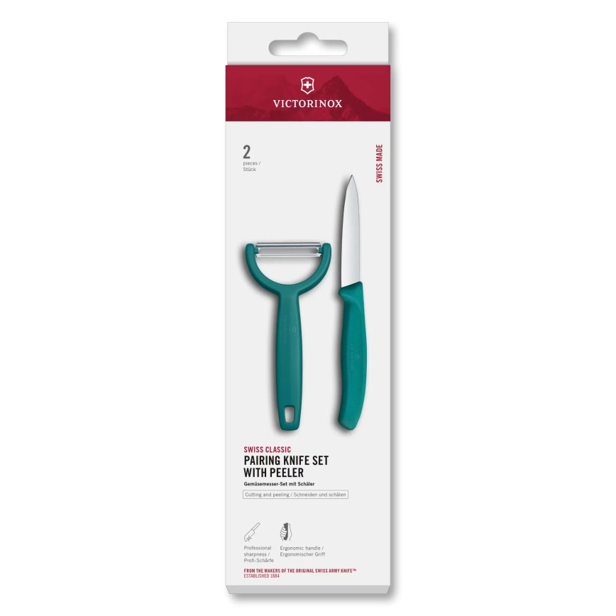 Victorinox - Kööginugakomplekt koos koorijaga SWISS CLASSIC türkiissinine