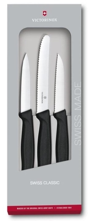 Victorinox - Köögiviljanugade komplekt 3 tk must