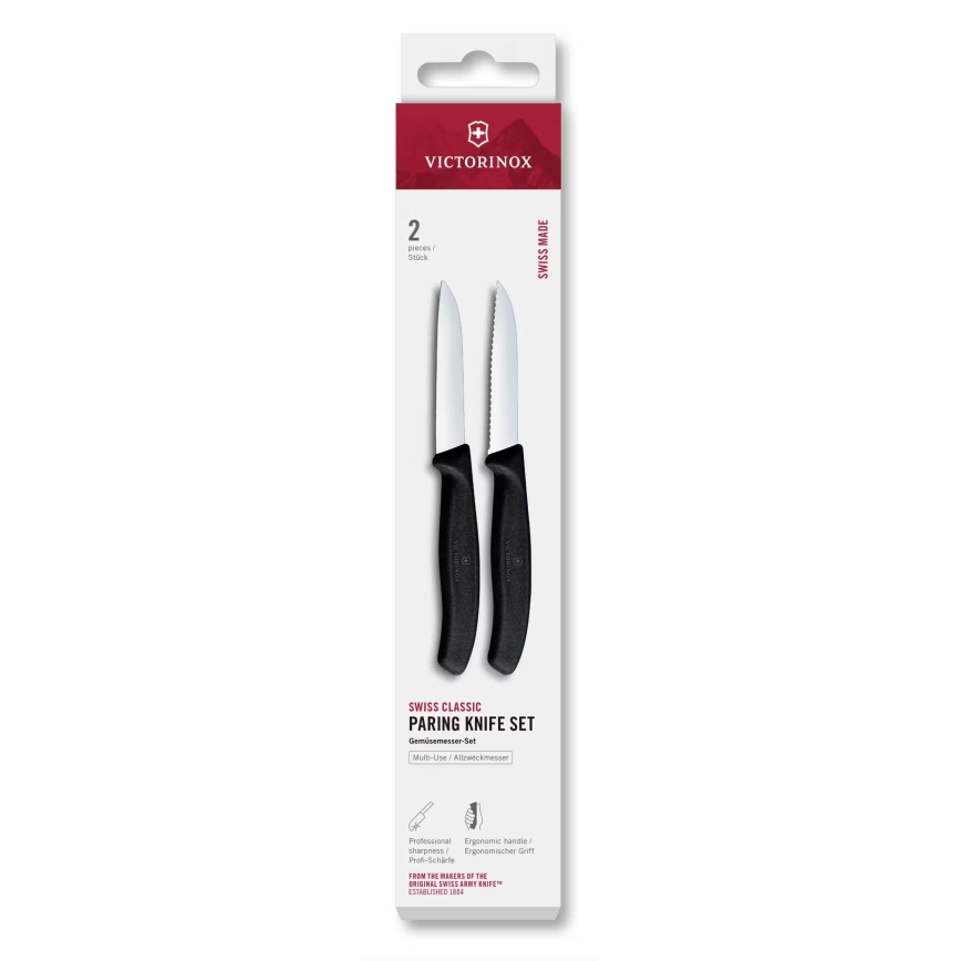 Victorinox - Köögiviljanugade komplekt SWISS CLASSIC 8 cm 2 tk must