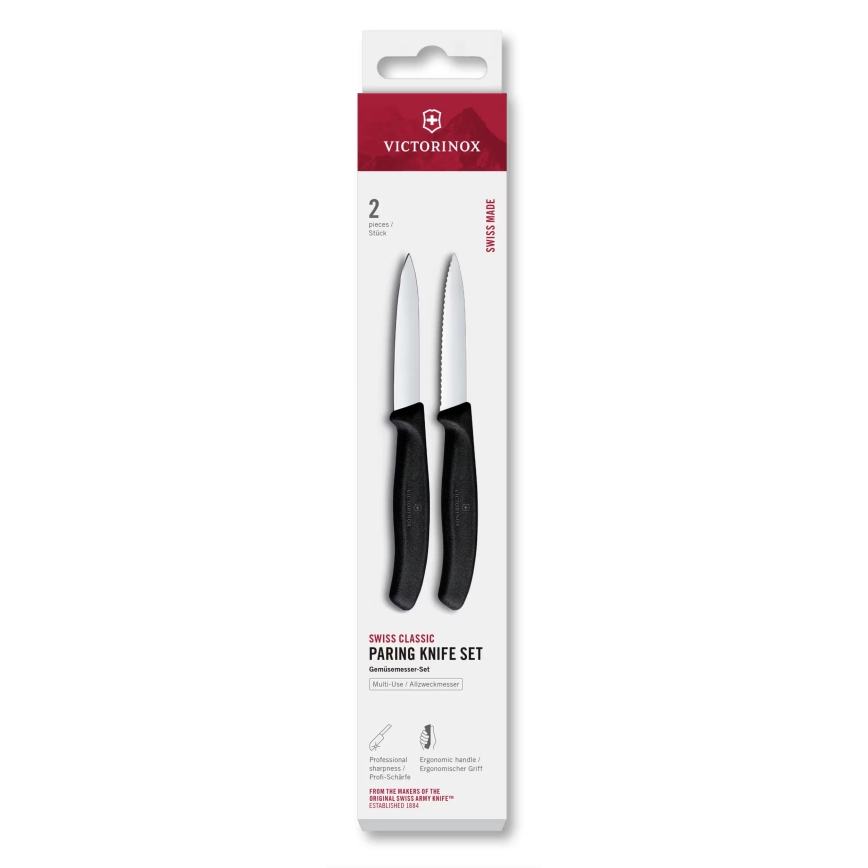 Victorinox - Köögiviljanugade komplekt SWISS CLASSIC 8 cm 2 tk must