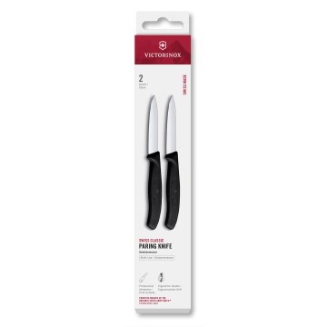 Victorinox - köögiviljanugade komplekt SWISS CLASSIC 8 cm, 2 tk, must