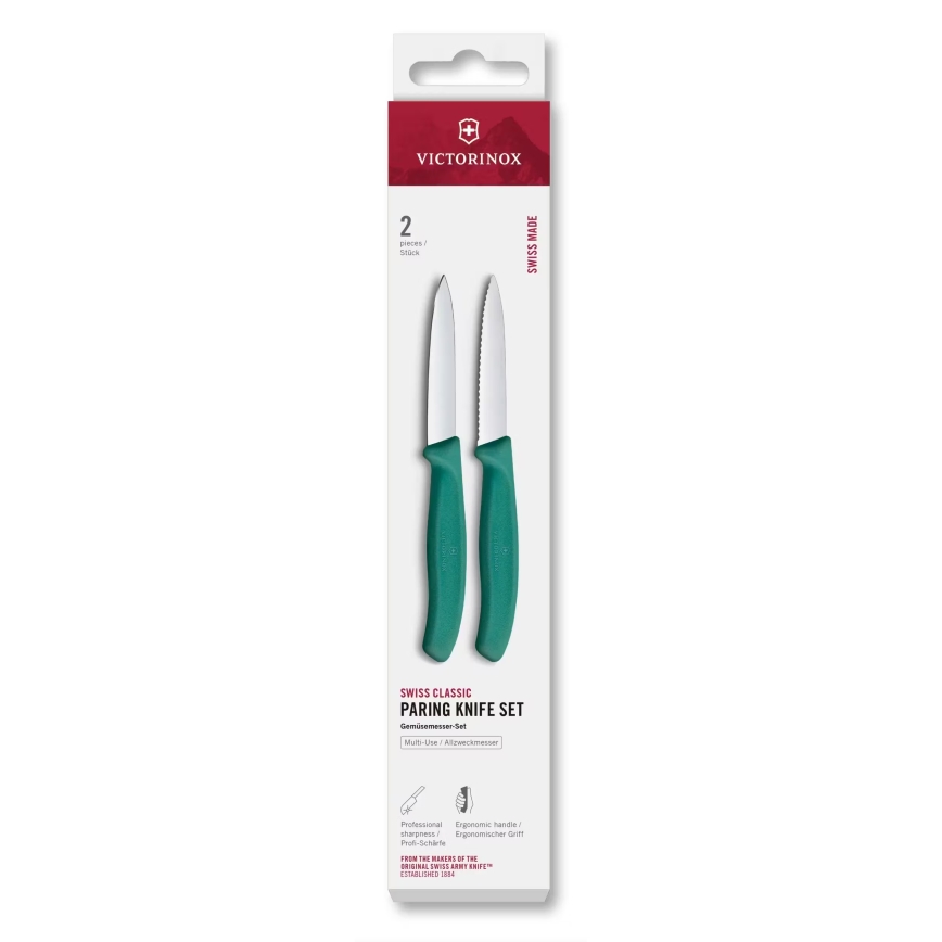 Victorinox - Köögiviljanugade komplekt SWISS CLASSIC 8 cm 2 tk turkoos