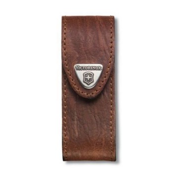 Victorinox - Nahast taskunoa tupp 9,1 cm pruun