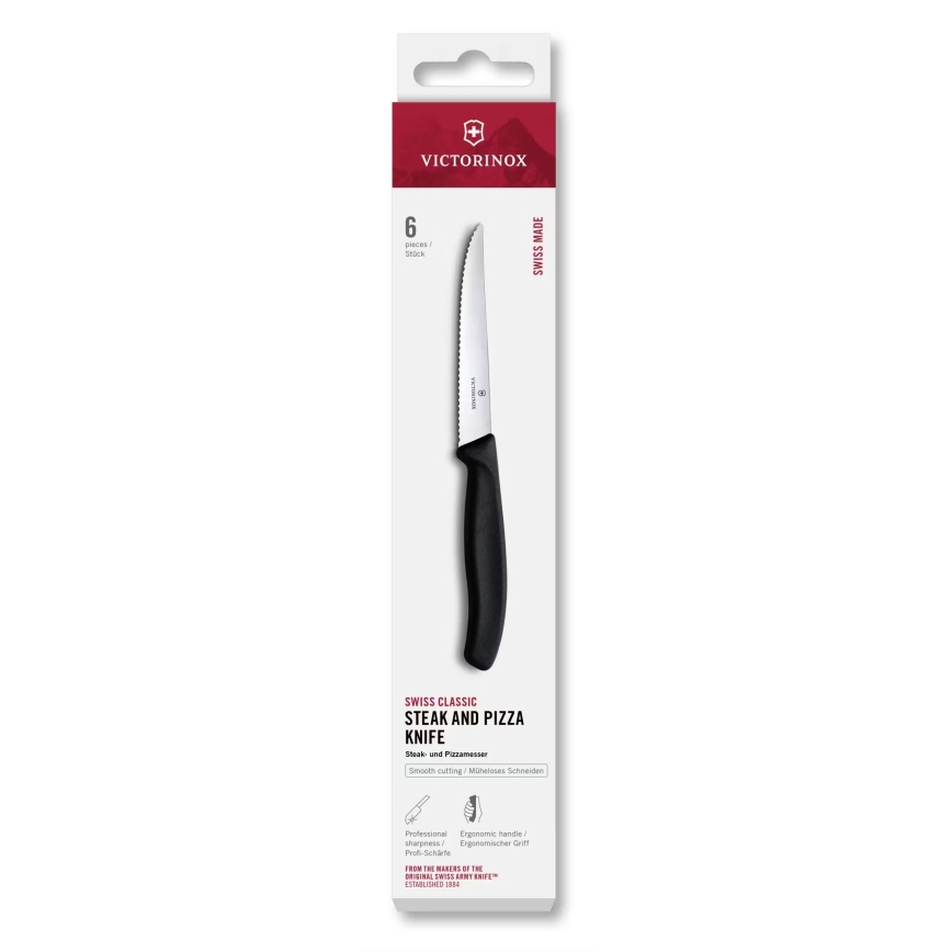 Victorinox - Steakinugade komplekt SWISS CLASSIC 11 cm 6 tk must