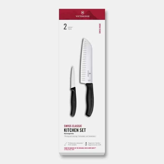 Victorinox - SWISS CLASSIC 2-osaline kööginugade komplekt, must