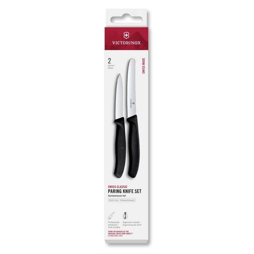 Victorinox - SWISS CLASSIC 2-osaline köögiviljanugade komplekt, must