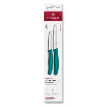 Victorinox - SWISS CLASSIC 2-osaline köögiviljanugade komplekt, türkiissinine