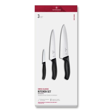 Victorinox - SWISS CLASSIC 3-osaline kööginugade komplekt, must