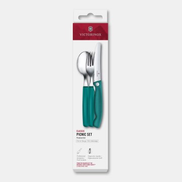 Victorinox - SWISS CLASSIC 3-osaline türkiissinine piknikusöögiriistade komplekt