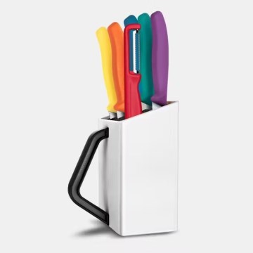 Victorinox - SWISS CLASSIC 7-osaline kööginugade komplekt koos alusega, mitmevärviline