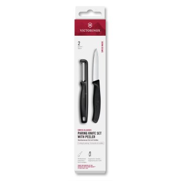 Victorinox – SWISS CLASSIC kööginoakomplekt koos koorijaga, must