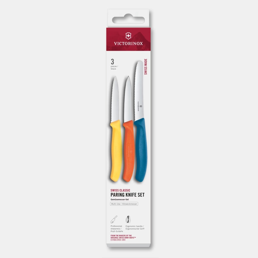 Victorinox - SWISS CLASSIC köögiviljanugade 3-osaline komplekt, mitmevärviline