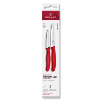 Victorinox - SWISS CLASSIC köögiviljanugade komplekt, 2 tk, punane