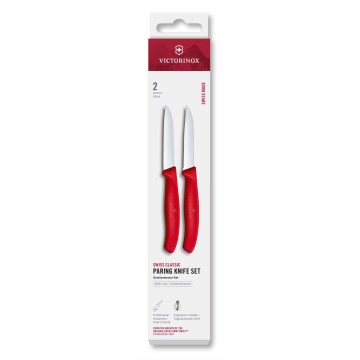 Victorinox - SWISS CLASSIC köögiviljanugade komplekt 8 cm, 2 tk, punane