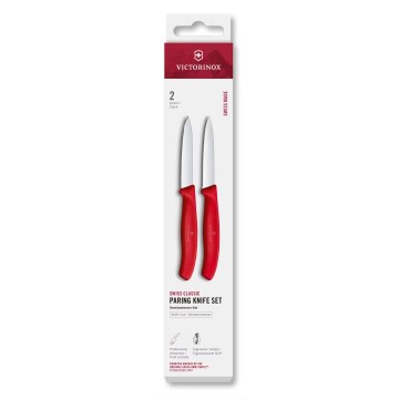 Victorinox - SWISS CLASSIC köögiviljanugade komplekt, 8 cm, 2 tk, punane