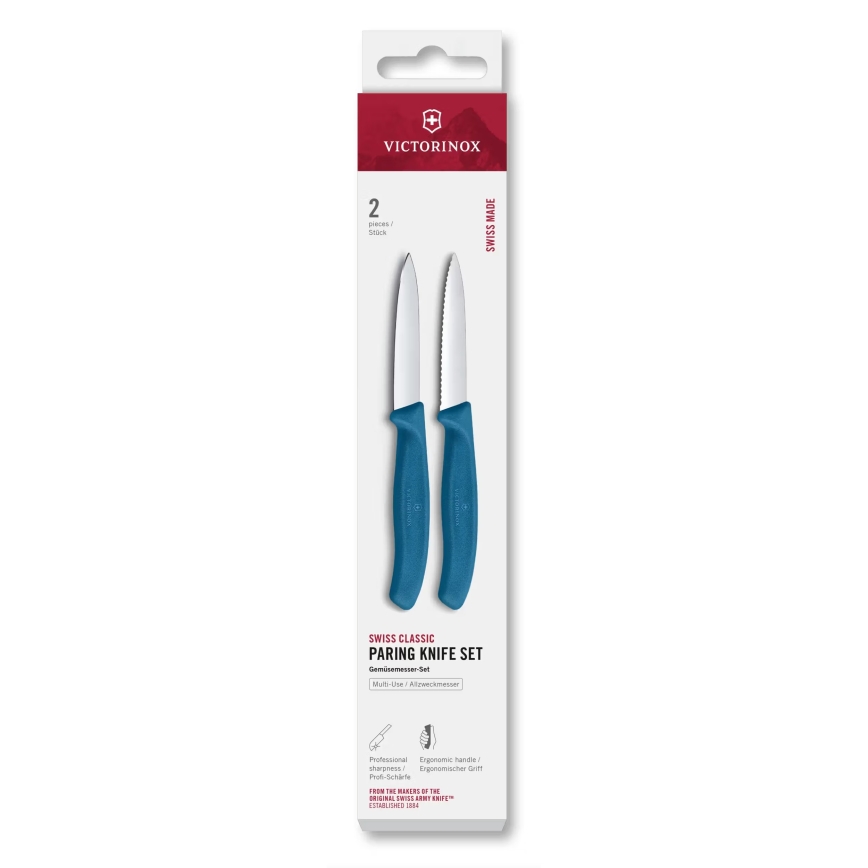 Victorinox - SWISS CLASSIC köögiviljanugade komplekt, 8 cm, 2 tk, sinine