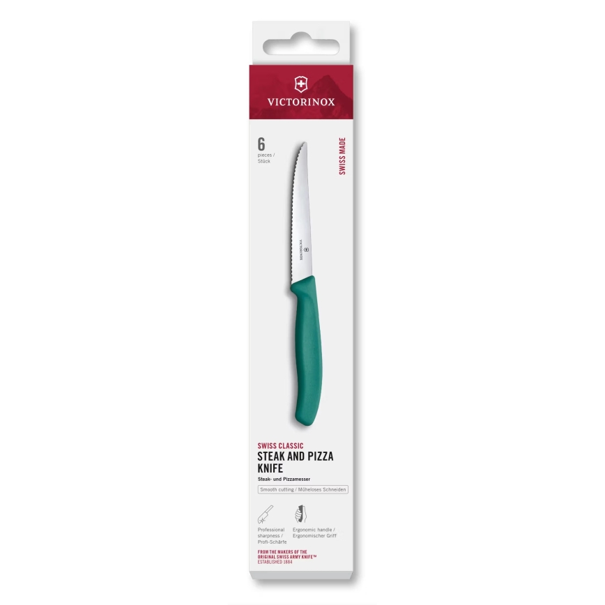 Victorinox - SWISS CLASSIC steakinugade komplekt, tera pikkus 11 cm, 6 tk, türkiissinine