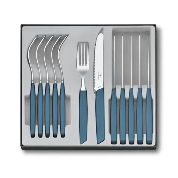 Victorinox - SWISS MODERN 12-osaline söögiriistakomplekt, sinine