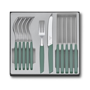 Victorinox - SWISS MODERN 12-osaline söögiriistakomplekt türkiissinine
