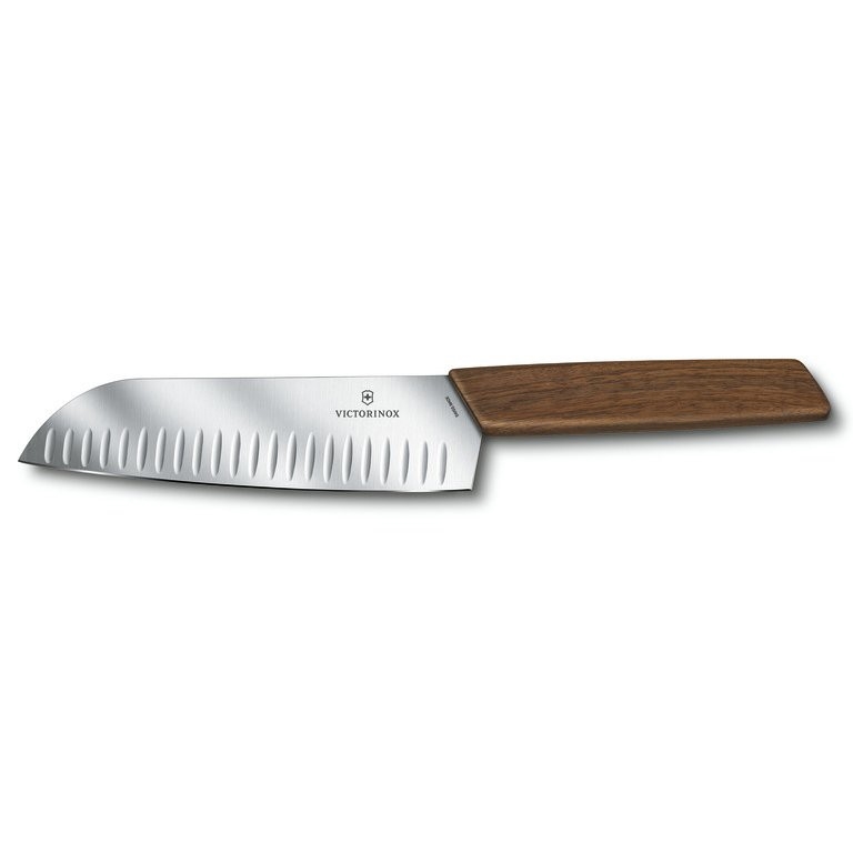 Victorinox - SWISS MODERN 17 cm santoku kööginuga, pähklipuidust käepide