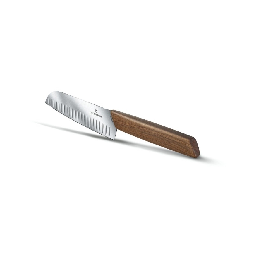 Victorinox - SWISS MODERN 17 cm santoku kööginuga, pähklipuidust käepide