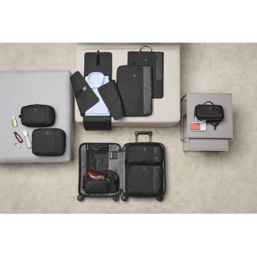 Victorinox - Travel Essentials 3-osaline reisikorraldajate komplekt, must