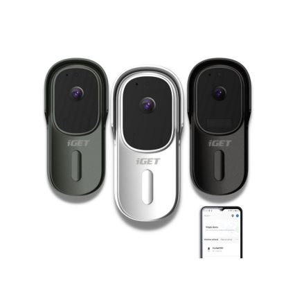 Video-uksekell liikumisanduriga, Full HD 1080p, 5200 mAh, IP65, Wi-Fi, Tuya, valge