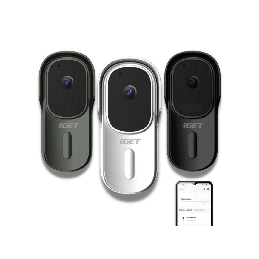 Video-uksekell liikumisanduriga, Full HD 1080p, 5200 mAh, IP65, Wi-Fi, Tuya, valge