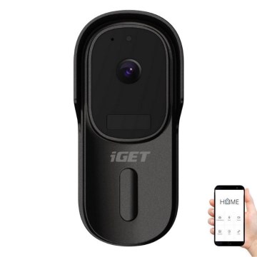 Videoga uksekell liikumisanduriga Full HD 1080p 5200 mAh IP65 Wi-Fi must