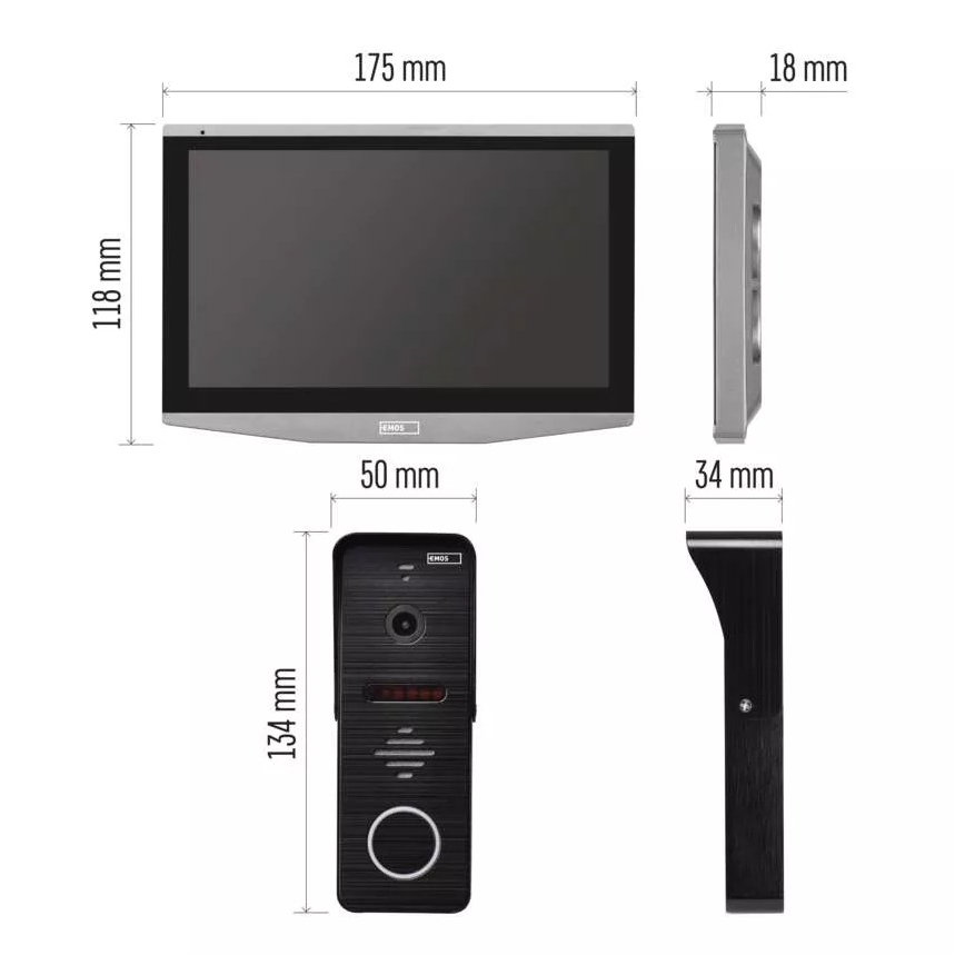 Videoga uksekell liikumisanduriga GoSmart 12V IP65 Wi-Fi Tuya