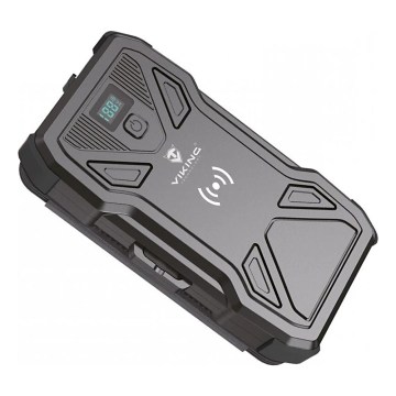 Viking - akupank LED-taskulambi, juhtmevaba laadimise ja päikesepaneeliga Power Delivery 22,5W/10000 mAh