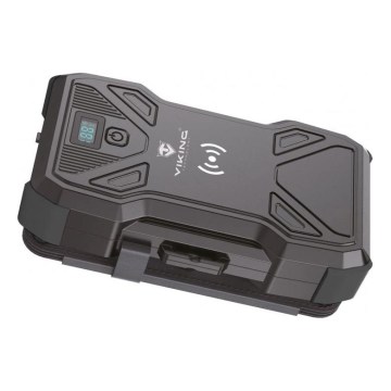 Viking - akupank LED-taskulambiga, juhtmevaba laadimise ja päikesepaneeliga Power Delivery 22,5W/30000 mAh