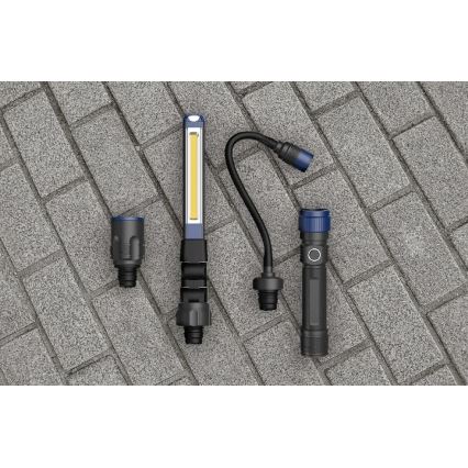 Viking - hämardatav laetav 3-ühes LED-taskulamp, 5V, IPX4, 380 lm, 2200 mAh