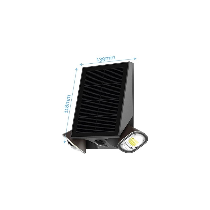 Viking - LED hämardatav päikesepaneeliga painduv seinavalgusti anduriga LED/1,3W/3,7V IP44 4000K 2000 mAh