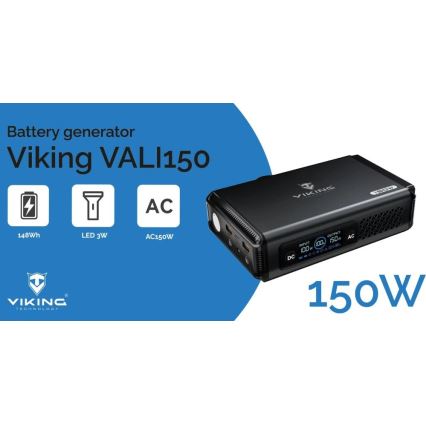 Viking - Laadimisjaam LED-ekraaniga Power Delivery 148 Wh