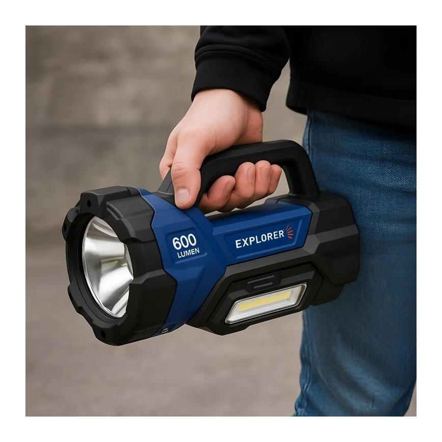 Viking - LED hämardatav laetav taskulamp LED/5V IPX4 1000 lm 8000 mAh