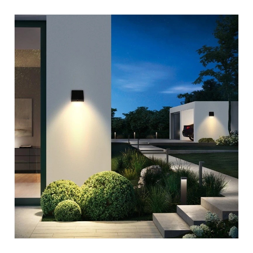 Viking - LED-hämardatav päikesepaneeliga seinavalgusti anduriga LED/2W/3,7V IP54 4000K 2000 mAh