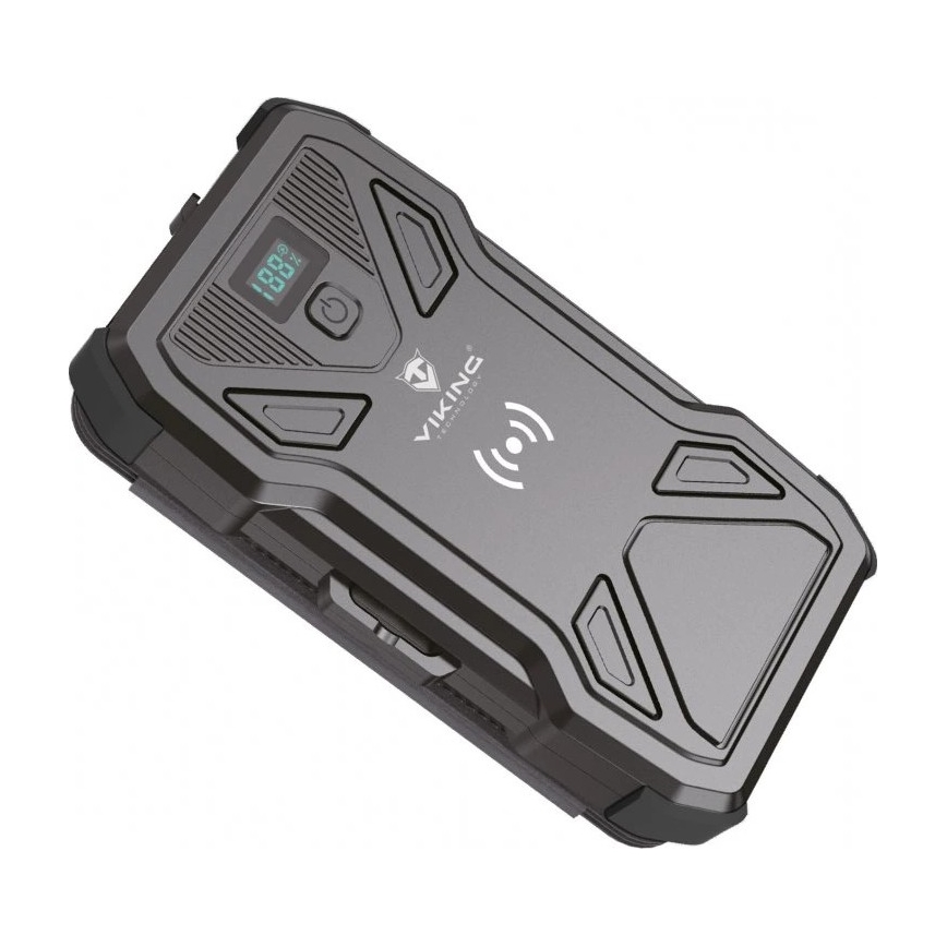 Viking – Powerbank LED-taskulambiga, traadita laadimise ja päikesepaneeliga, Power Delivery 22,5 W / 20 000 mAh