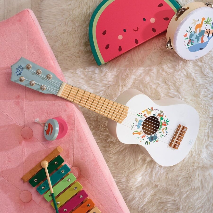 Vilac - Laste puidust kitarr Maailma loomad Sarah Betz