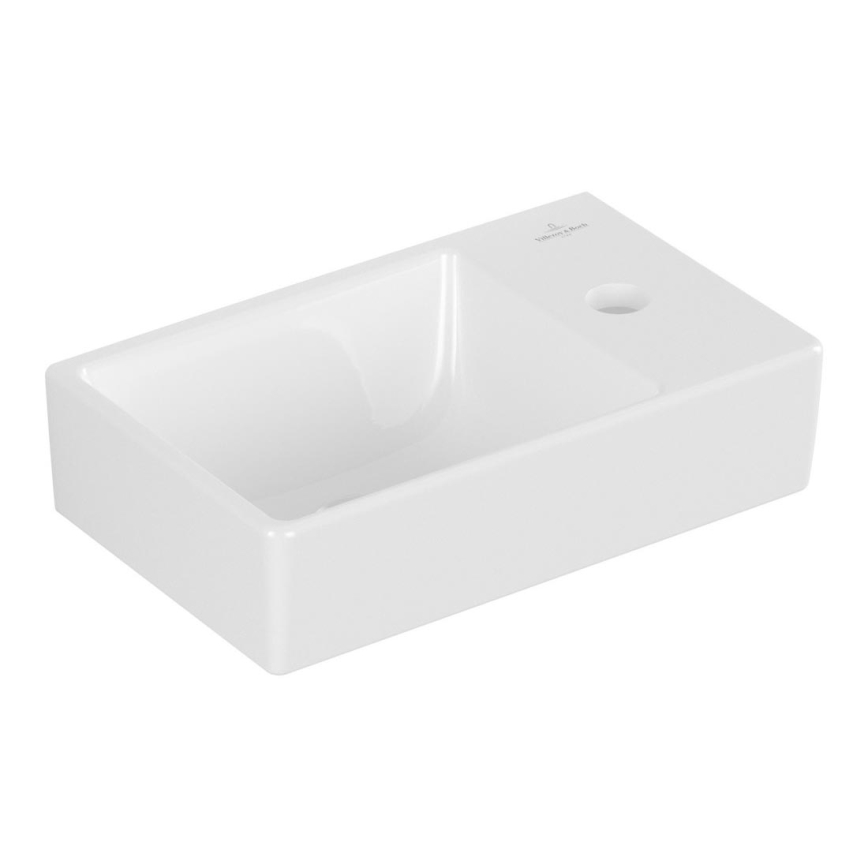 Villeroy & Boch 43003L01 - Seinale paigaldatav valamu AVENTO 36x22 cm keraamika/valge