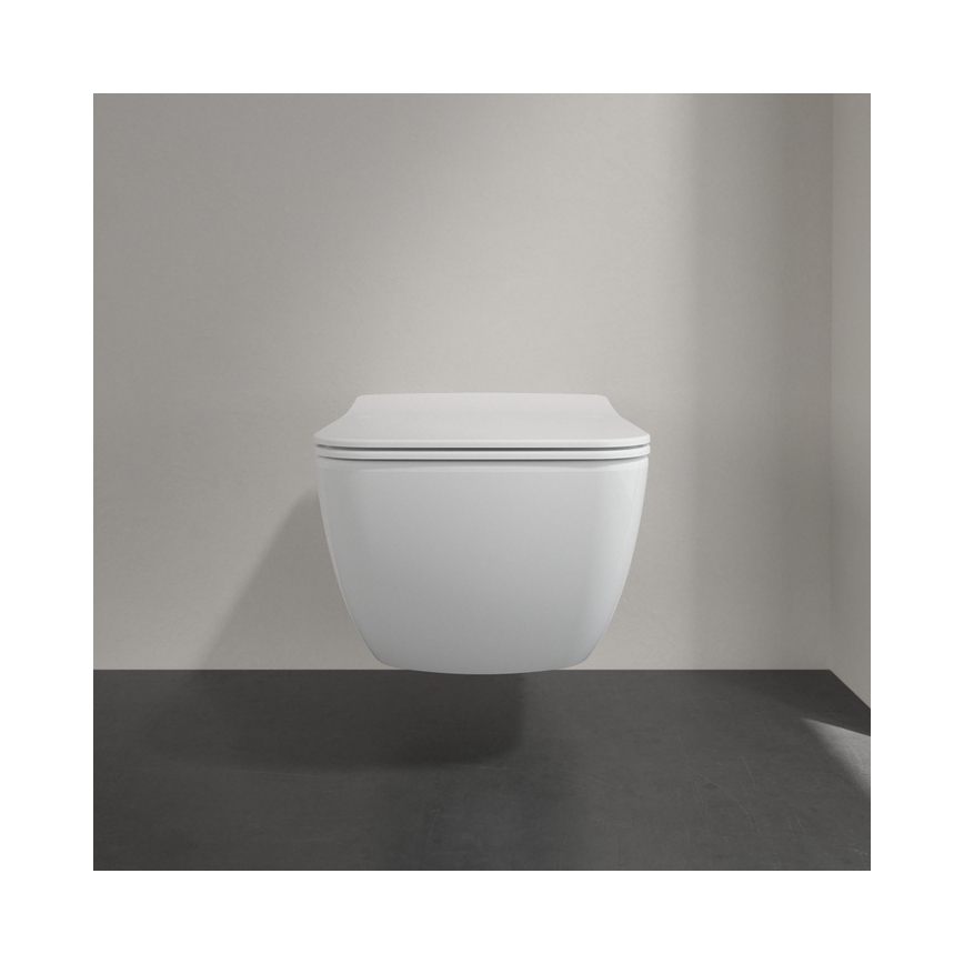 Villeroy & Boch 4611RLR1 - seinale kinnitatav WC VENTICELLO koos SoftClose-istmekaane, keraamika/valge