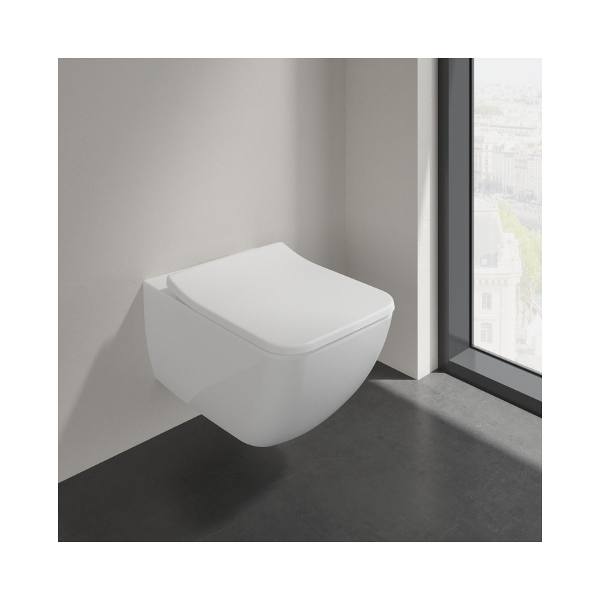Villeroy & Boch 4611RS01 - Seinale kinnitatav WC SoftClose-istmekaasiga VENTICELLO keraamika/valge