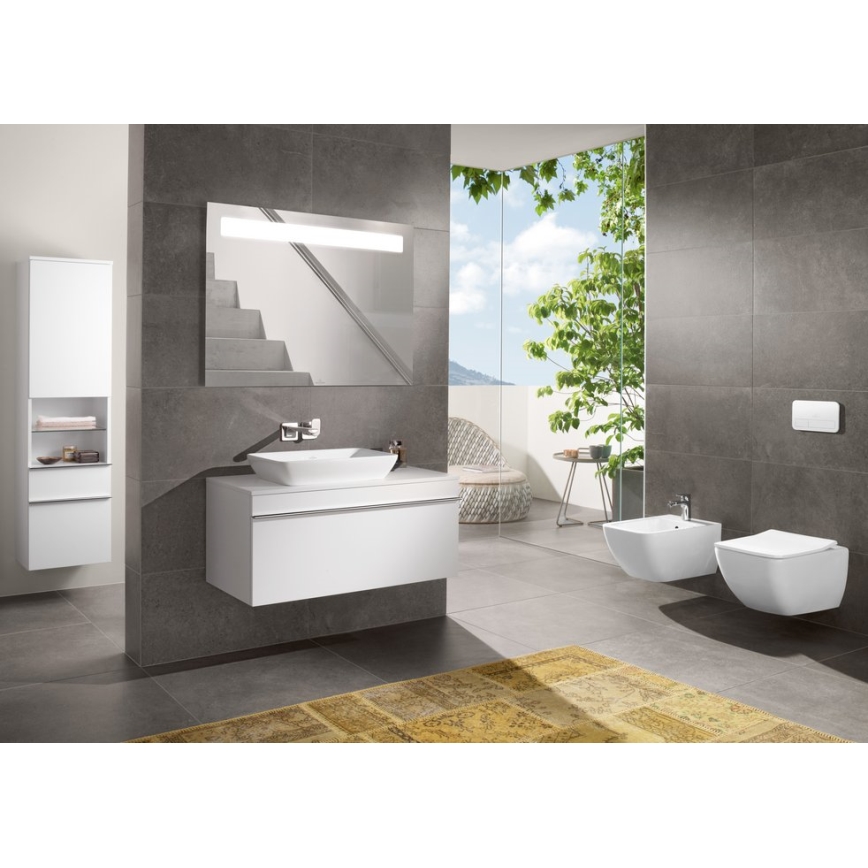Villeroy & Boch 4611RS01 - Seinale kinnitatav WC SoftClose-istmekaasiga VENTICELLO keraamika/valge