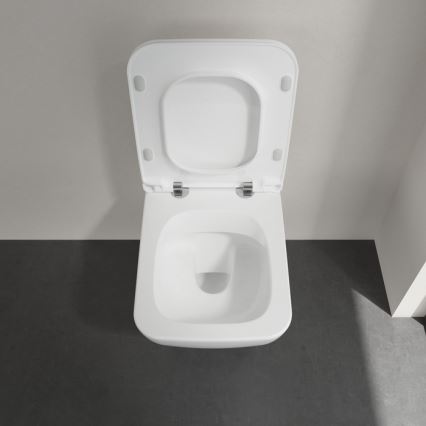 Villeroy & Boch 4611RSR1 - Seinale paigaldatav WC SoftClose-istmekaanega VENTICELLO, keraamika/valge