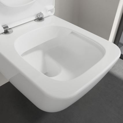 Villeroy & Boch 4611RSR1 - Seinale paigaldatav WC SoftClose-istmekaanega VENTICELLO, keraamika/valge