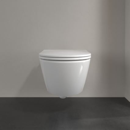 Villeroy & Boch 4670T901 - Seinale kinnitatav WC SoftClose-istmekaanega SUBWAY 3.0 keraamika/valge