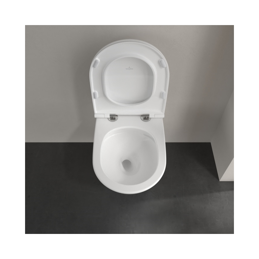 Villeroy & Boch 4670T901 - Seinale kinnitatav WC SoftClose-istmekaanega SUBWAY 3.0 keraamika/valge