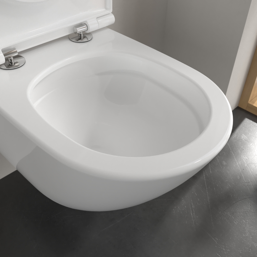 Villeroy & Boch 4670T901 - Seinale kinnitatav WC SoftClose-istmekaanega SUBWAY 3.0 keraamika/valge