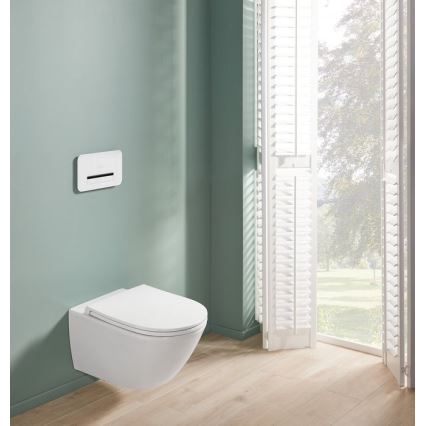 Villeroy & Boch 4670T901 - Seinale kinnitatav WC SoftClose-istmekaanega SUBWAY 3.0 keraamika/valge